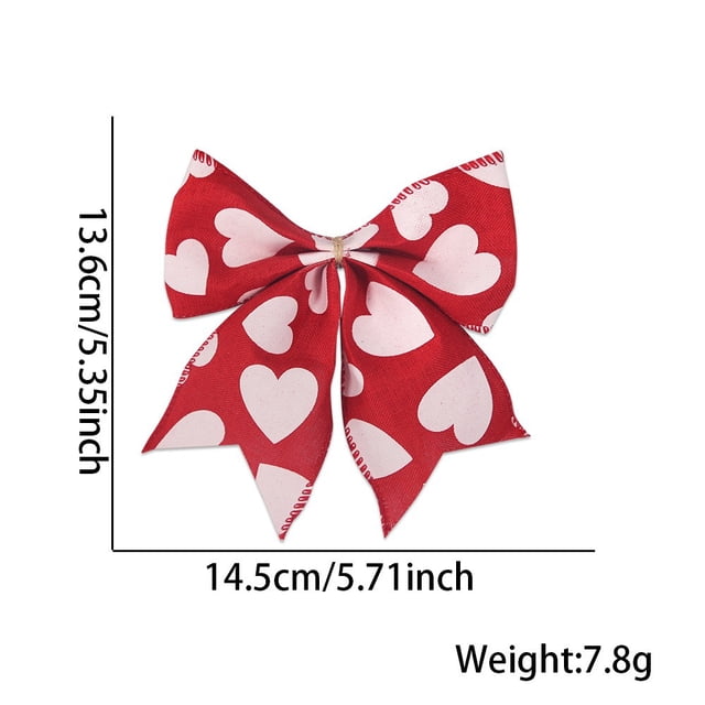 Side and End Tables 12 PCS Valentines Day Wreath Bows Red Love Heart Burlaps Bows For Wreaths Valentines Day Ribbon Bows Tree Topper Bow For Home Indoor Outdoor Decoration Wreath