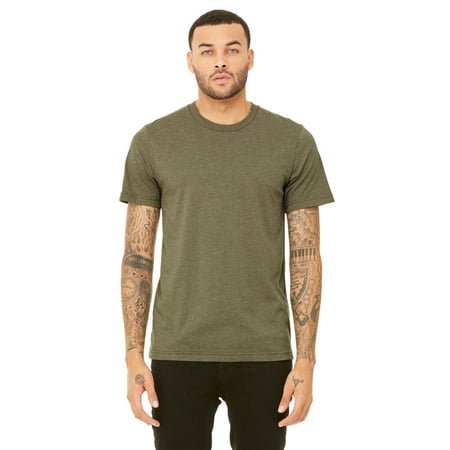 Bella Canvas Mens CVC Jersey Tee, M, Heather Olive