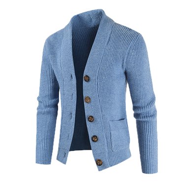 Cardigans pour Hommes Automne et Hiver Nouveau Chandail pour Hommes Décontracté à Manches Longues Épaissi Cardigan Ajusté