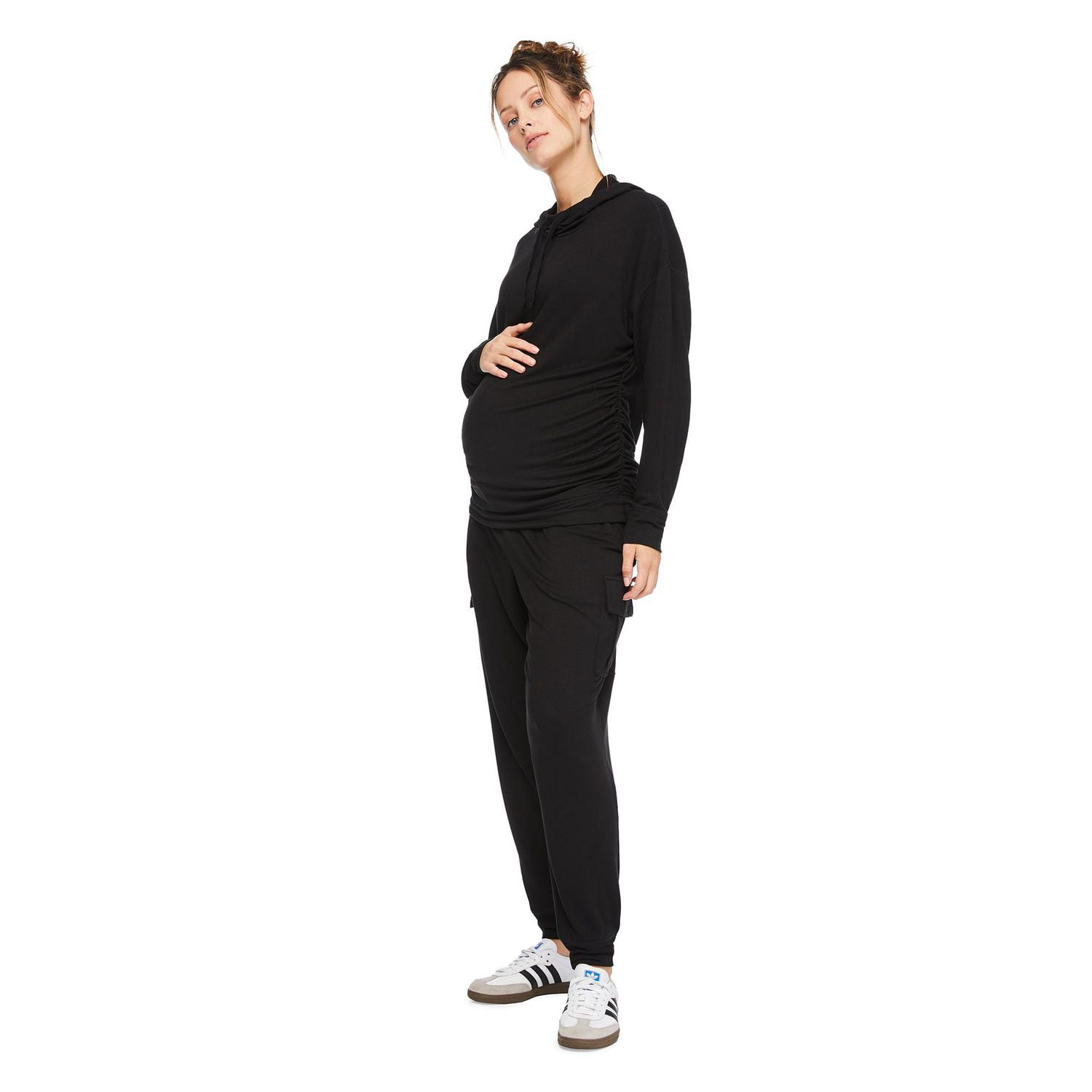 Paisley Sky Maternity Cowl Neck Sweatshirt