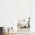 thumbnail image 4 of NeuType Pleine Longueur Miroir Plancher Rectangle Or 65"x22", 4 of 9