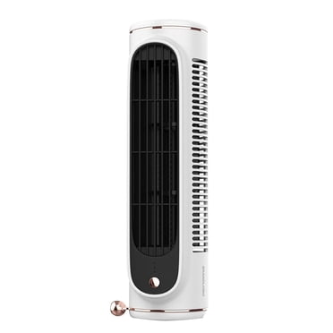 TopLLC Electric Fan Household Vaneless Tower Fan Small Table Fan Silent High Wind Office Desktop Mini Portable Small Tower Fan