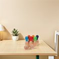thumbnail image 1 of Minkissy 6 Pins + 2 Balls Wooden Bowling Game for children accessory in Assorted Color suitable for Backyard Games, 1 of 8