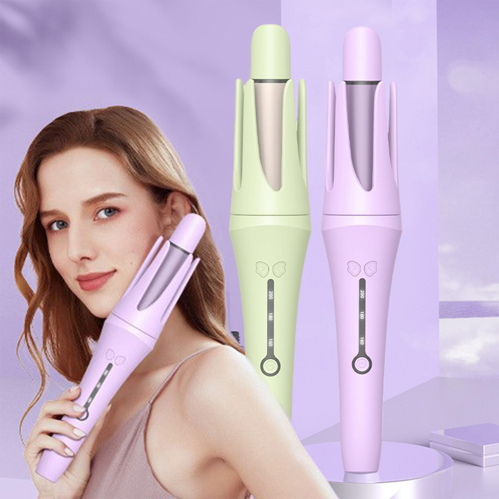 pstuiky 32mm Automatic Hair Curler Easy-to-use Travel Automatic Curling Iron Fast Heating Small Auto Rotating Curing Wand For Curls Waves 3 Tunable Temps Auto Shut-Off Sale