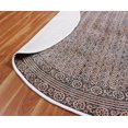 thumbnail image 2 of Casavani Custom Handmade Cotton Round Dining Room Rug, Brown 4x4 feet, 2 of 5