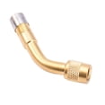 thumbnail image 2 of TopOne Tire Inflator Valve Extension 45/90/135 Degree Brass Adapter Car Tire Stem Extender Gold, 2 of 8