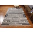 thumbnail image 3 of Casavani Handmade Pure Cotton Rug Indian Gray Flat Weave Yoga Mat 6x6 Feet, 3 of 5