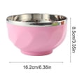 thumbnail image 3 of Double Layer Insulated Bowl - Stainless Steel Inner with Polypropylene Outer Temperature Retention Soup & Salad Bowl Durable Kitchenware, Pink, JKODE, 3 of 9