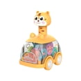 thumbnail image 2 of B Baby Animal Press Car Toy Inertia Action Light Up Wheels Early Learning Sliding Activity For Infants, 2 of 6
