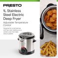 thumbnail image 2 of Presto 1L Stainless Steel Electric Deep Fryer with Temperature Control, Silver, 2 of 7