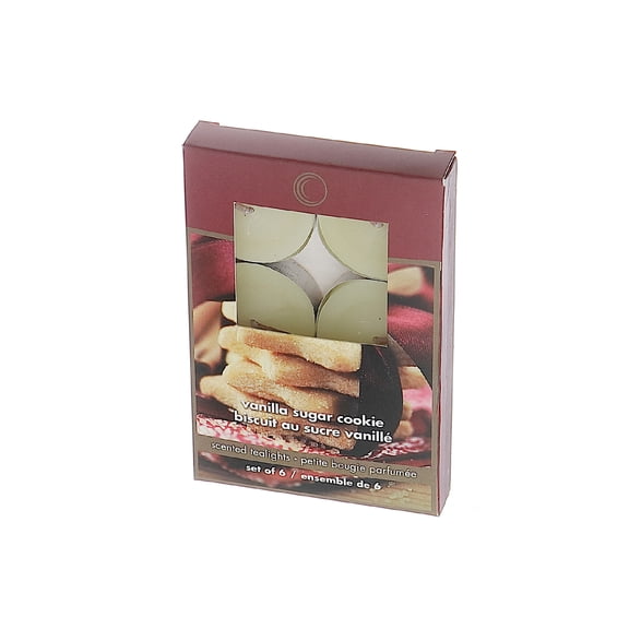 Bougies Chauffe-Plat Parfumées En Métal (Biscuit Au Sucre Vanillé) - Lot De 6