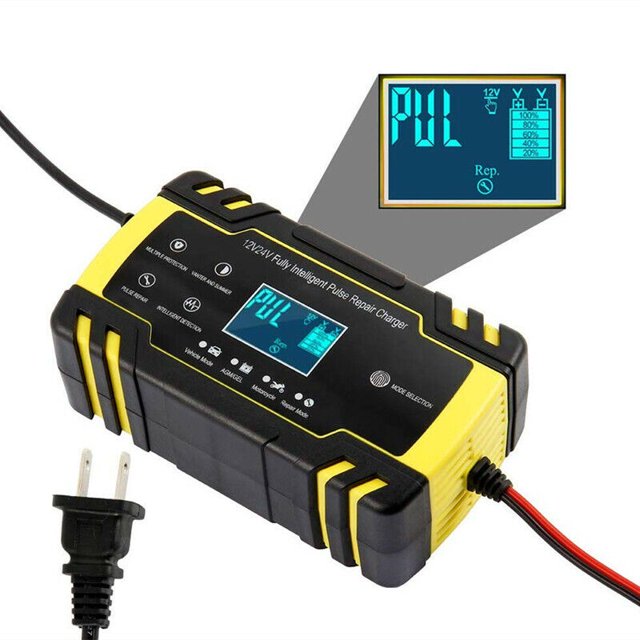 Car LCD Repair Battery for Charger 12V 8A/24V 4A Automotive Pulse Repair Maintainer