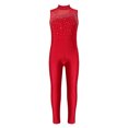 thumbnail image 1 of Jizyo Kids Girls Dance Unitard Sleeveless Full Body Jumpsuit Rhinestone Rompers One Piece Ballet Dance Leotard Burgundy 14, 1 of 6