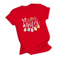 thumbnail image 1 of AMERTEER T-Shirt Joyeuse Pâques pour Femmes Col Rond Manches Courtes Coupe Ample Décontractée Imprimé Bunny, 1 of 3