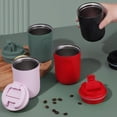 thumbnail image 2 of Water Cup with Straw and Lid Mini Coffee Cup Stainless Steel Portable Water Cup Insulating Cup Fashion Gift Cup Stainless Steel Containers with Lids Stainless Steel Cup with Straw, 2 of 3