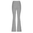 thumbnail image 3 of LOVZFMLL Women's Pants, Solid Color Tight Fitting Hip Shaping Flared Yoga Pants Gray, M, 3 of 4