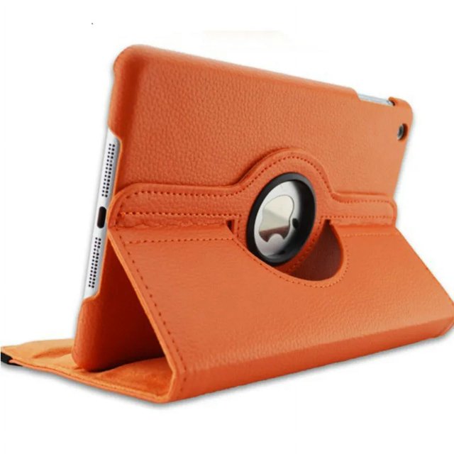 Case For Apple iPad Pro 12.9 360 Rotating Smart Cover iPad 12.9 Pro 3 4 5 6th Gen 12.9" PU Leather Protective Funda Tablet Shell Orange Pro12.9 5th Gen 2021