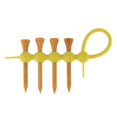 thumbnail image 1 of Support de Rangement pour Outils Sportifs avec 3 Pcs d'Accessoires en Bois pour T-Shirts de Golf Jaune, 1 of 8