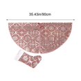 thumbnail image 3 of Jupe de Sapin de Noël Rouge Melon 35 Po Décoration de Dessous de Sapin de Noël pour Fête de Joyeux Noël Décoration de Sapin de Noël Livrée avec Chaussettes Ensemble Jupe de Sapin et Chaussettes, 3 of 6