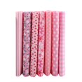 thumbnail image 2 of 7pcs Cotton Fabric DIY Assorted Squares Pre Cut Bedding Suite Quarters Bundle Pink 25*25cm, 2 of 13