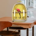 thumbnail image 3 of ziyahi Bird Carrier Cage Shoulder Bag Pet Parrot Travel Clear Backpack Yellow, 3 of 9