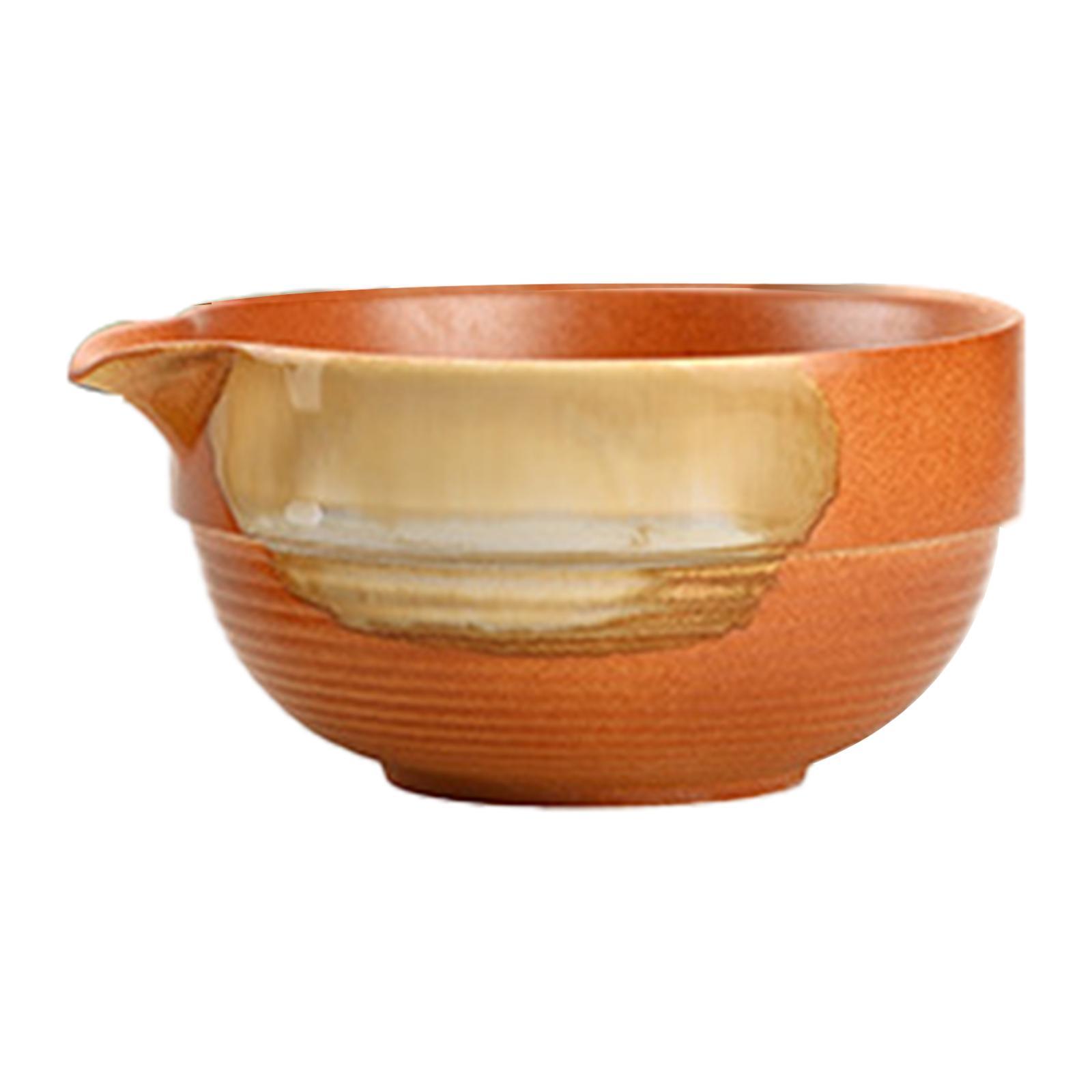 GROWTH TANK Ceramic Matcha Bowl Traditional Porcelain Tea Bowl for Family Kitchen Friend Coffe
