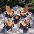 thumbnail image 4 of Costway Chaise Adirondack Surdimensionnée, Chaise Adirondack de Salon de Patio avec Porte-Gobelet Réglable Naturel, 4 of 10