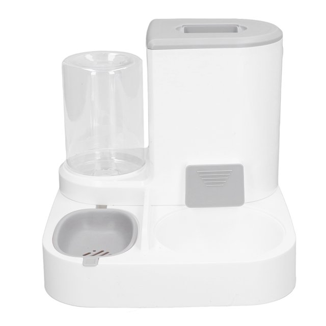 Distributeur Automatique d'Eau pour Animaux Ensemble Multifonction 2 en 1 Grande Capacité pour Chat Intérieur Gris