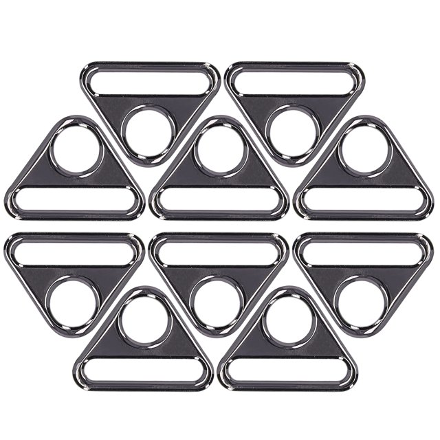 10 Pcs Boucle Ajustable 38mm Alliage de Zinc Ajustable Polyvalent Léger Portable Accessoires de Bagageruthénium Noir
