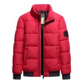 thumbnail image 1 of Innerwin Coats Stand Collar Men Coat Winter Full Zip Warm Puffer Jackets Red XS, 1 of 2