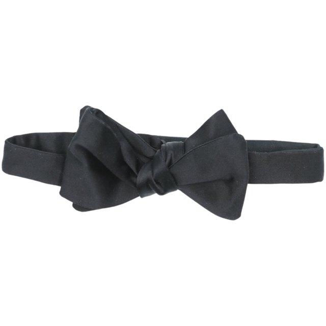 Dion Men's Black All Silk Bow Tie - One Size