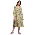 thumbnail image 2 of Moomaya Robe de Nuit d'Allaitement en Coton à Col Rond Imprimée pour Femmes, 2 of 6
