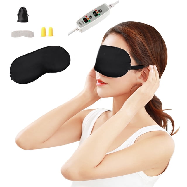 Antqov Heated Eye Mask, Warm Eye Compress Mask for Dry Eyes, USB Eye Heating Pad with Temperature & Timer Control Eye Mask for Sleeping - Contoured, Home Accessories