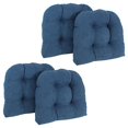 thumbnail image 1 of Blazing Needles 19-inch U-Shaped Micro Suede Tufted Dining Chair Cushions (Set of 4) - Java, 1 of 2