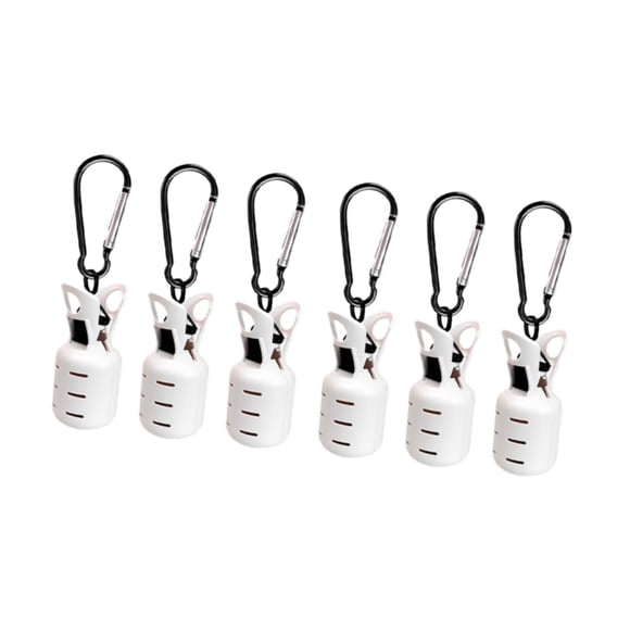 Almencla 6 Pcs Housses d'Hameçon de Pêche Bonnets d'Hameçon de Pêche pour Amateurs de Pêche en Plein Air Blanc