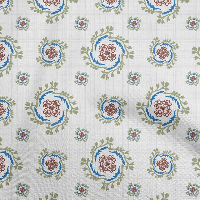 oneOone Polyester Lycra Brown Fabric Florals Fabric For Sewing Printed Craft Fabric By The Yard 56 Inch Wide