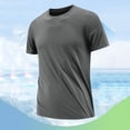thumbnail image 2 of LNWUY Men's Plus Size Short Sleeve UPF 50+ T-Shirt Quick Dry Rash Guard Athletic Running Swim Top Tee Performance Water Shirts Green XXXXL, 2 of 6