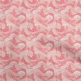 thumbnail image 1 of oneOone Velvet Medium Pink Fabric Asian Japanese Wave Sewing Material Print Fabric By The Yard 58 Inch Wide, 1 of 4