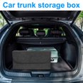 thumbnail image 4 of Soft Felt Car Bag Organizer Folding Car Storage Box Case seat Trunk Non Slip Fireproof Handle Collapsible Space Saving for Fire Extinguishers Repair Tools Toys 19” x 9.4” x 6.2”(Dark Gray, 4 of 11