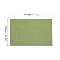thumbnail image 2 of Unique Bargains Napperons 450x300mm Lot de 2 Napperons en PVC Lavables Tissés Vert Gazon, 2 of 6
