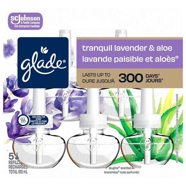 Glade Plugins® Air Freshener Oil Refill, Tranquil Lavender & Aloe