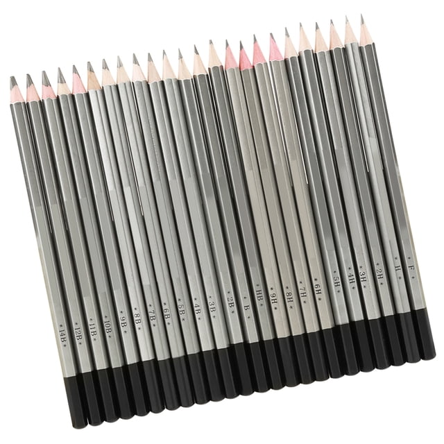 Crayon,24 Pcs Croquis Art Graphite Crayon Graphite Crayon à Dessin Matériaux Écologiques