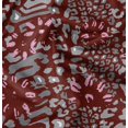 thumbnail image 1 of Soimoi Red Rayon Fabric Leopard Animal Skin Decor Fabric Printed Yard 56 Inch Wide, 1 of 6