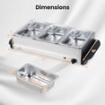 thumbnail image 3 of Gymax Réchauffe-Plat Électrique pour Buffet avec 3 Plateaux Amovibles, Température Réglable, 3 of 8
