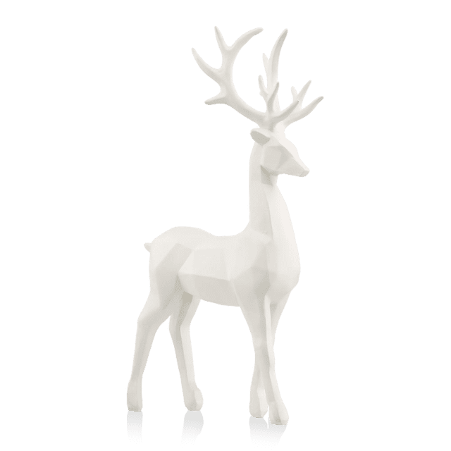 Bouclair Cerf Décoratif Blanc