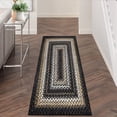 thumbnail image 2 of HOMERRY Braided Print Runner Rug for Hallway 2x6 Washable Indoor Non-Slip Kitchen Runner Rug, Black, 2 of 7