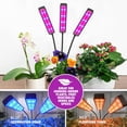 thumbnail image 3 of Bell + Howell Bionic Grow lampe DEL UV pleine lumière 3 têtes flexibles pour plantes d’intérieur, 8 intensités, 3 modes, 3 of 7