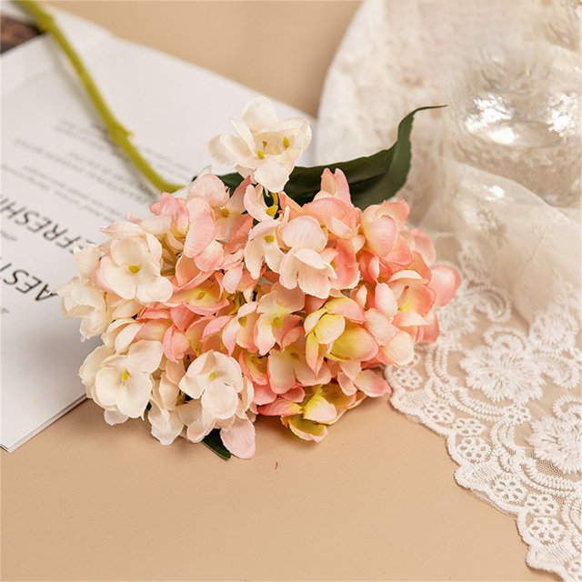 XZNGL Fake Flowers Outdoor Fake Flowers for Decoration Hydrangeas Fake Flowers Simulation Flowers Hydrangea Home Decoration Wedding Hand Bouquet Flower Flower Wall Fake Flowers Hanging Fake Flowers