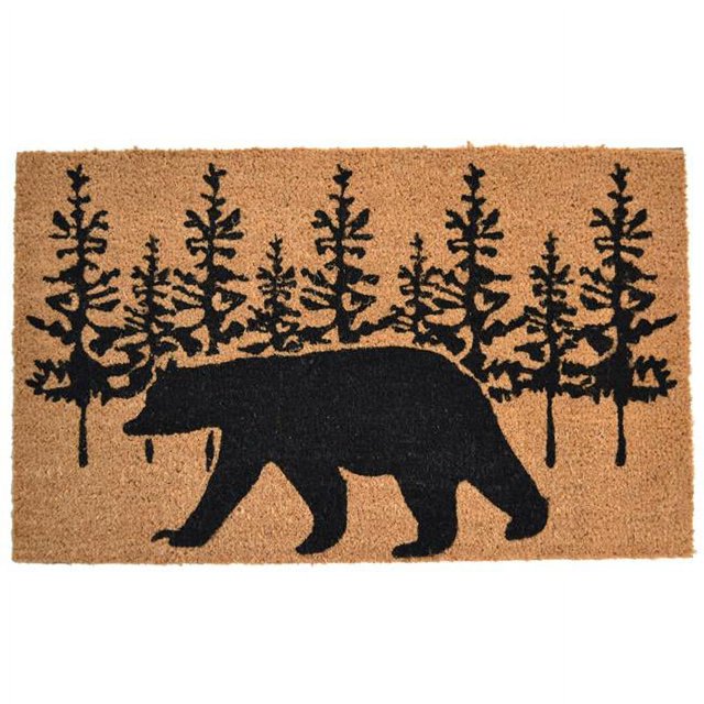 Imports Decor 574PVC Paillasson Rectangulaire Silhouette d'Ours
