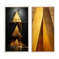thumbnail image 2 of Designart « Prospérité Ascendante Rétro Or Abstrait I » Peinture Abstraite Ensemble d'Art Mural Encadré de 2 - Ensemble d'Art Mural Moderne Encadré Or de 2, 2 of 6
